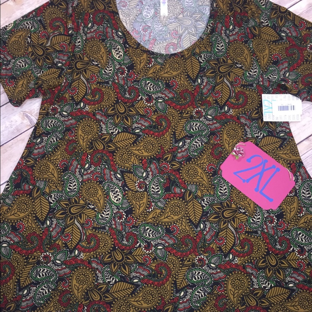 NWT LuLaRoe Perfect T 2XLarge Floral/Paisley Print